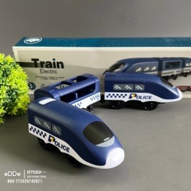 Электромеханический локомотив с двумя вагонами для железных дорог | Совместимы со железными дорогами IKEA и BRIO