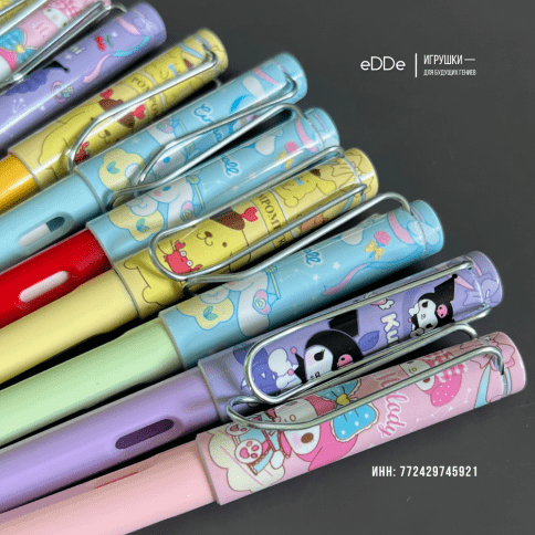 Набор Цветных «Вечных карандашей» 12 шт. с ластиком и наклейками «Куроми - Kuromi My Melody»  фото 6